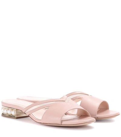 Shop Nicholas Kirkwood Casati 18 Leather Sandals In Pink