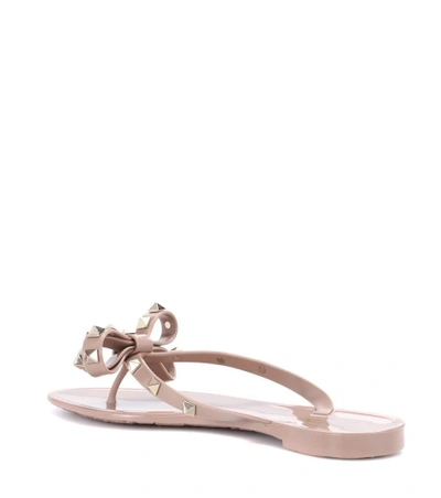 Shop Valentino Garavani Rockstud Pvc Thong Sandals In Pink