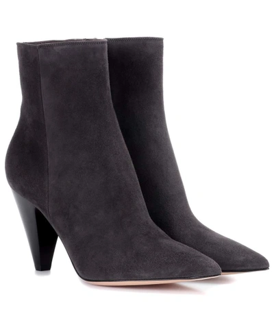 Shop Gianvito Rossi Exclusive To Mytheresa.com - Kay Suede Ankle Boots In Grey