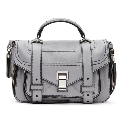 Shop Proenza Schouler Grey Tiny Zip Ps1and Satchel In 1988 Dove G