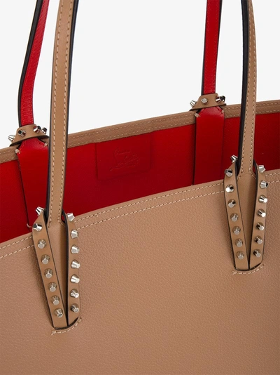 Shop Christian Louboutin Tan Cabata Leather Tote Bag In Nude&neutrals