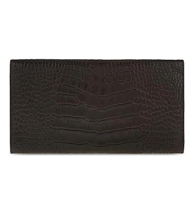 Shop Smythson Mara Marshall Leather Travel Wallet In Brown