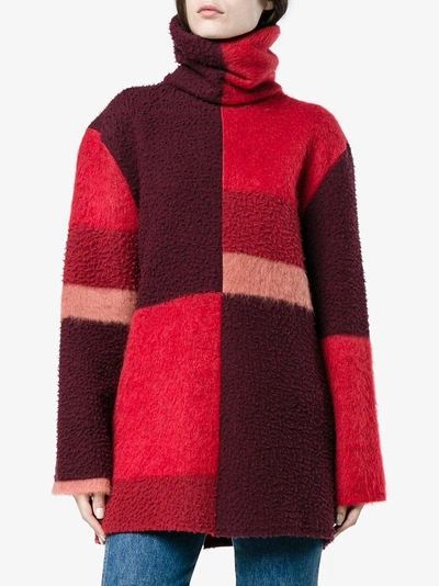 Shop Roksanda Ekema Oversized Colour Block Jumper In Red