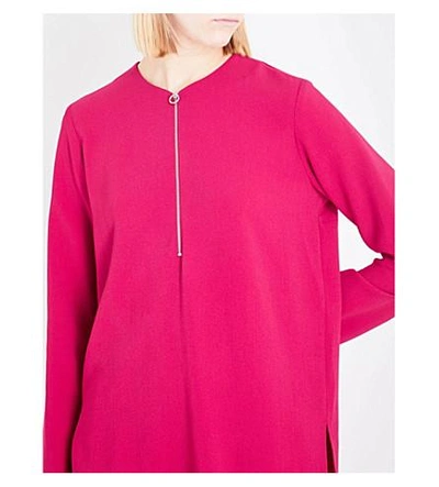 Shop Stella Mccartney Arlesa Stretch-crepe Top In Hot Pink