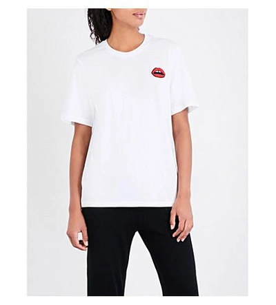 Shop Markus Lupfer Lara Lip Alex Cotton-jersey T-shirt In White