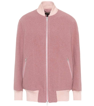 Shop Rag & Bone Elle Wool Bomber Jacket In Pink