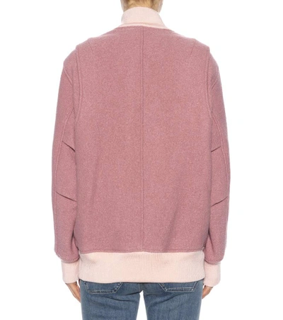 Shop Rag & Bone Elle Wool Bomber Jacket In Pink