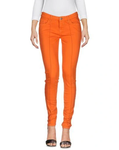 Shop Brian Dales Woman Jeans Orange Size 30 Cotton, Elastane