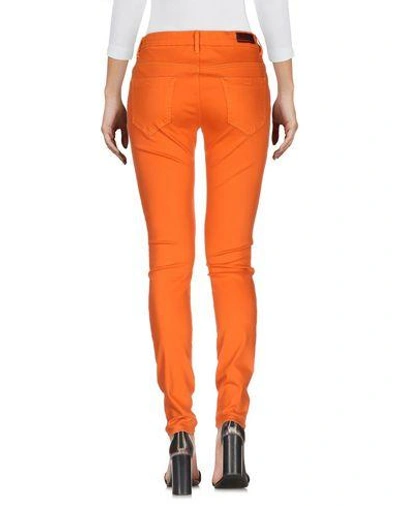 Shop Brian Dales Woman Jeans Orange Size 30 Cotton, Elastane