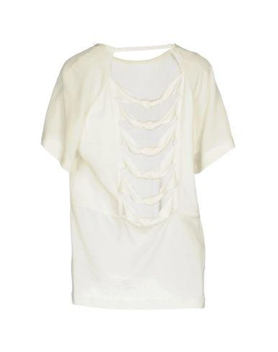 Shop Pinko Woman Top White Size 2 Silk, Cotton