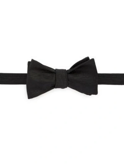 Shop Eton Silk Bow Tie In Black