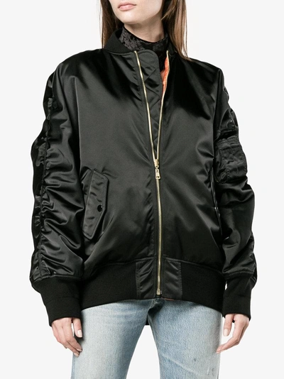 Shop Balenciaga Classic Bomber Jacket In Black