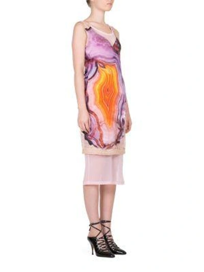 Shop Givenchy Geode Floral Dress In Purple Multi