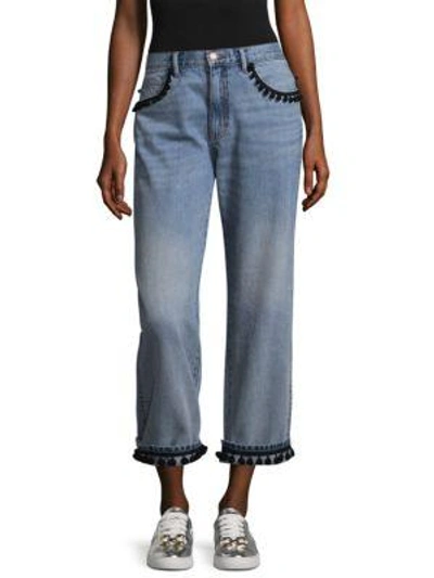 Shop Marc Jacobs Pom-pom Jeans In Blue