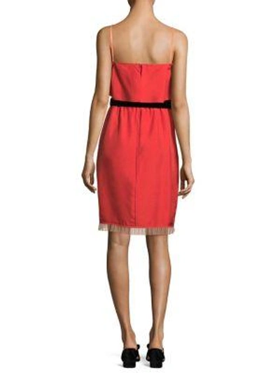 Shop Marc Jacobs Flare Top Strapless Silk Dress In Red