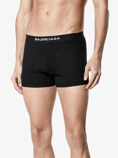 Shop Balenciaga Three Piece Boxer Set In Black