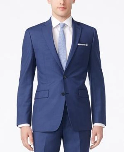 Shop Calvin Klein X-fit Solid Slim Fit Jacket In Blue