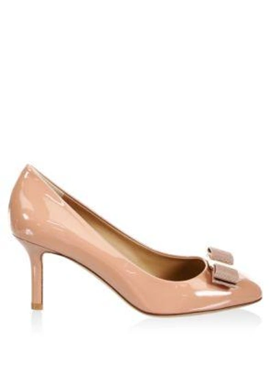 Shop Ferragamo Erice Leather Pumps In New Pink