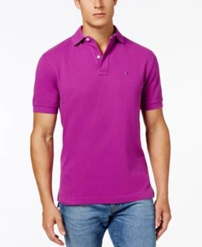 Shop Tommy Hilfiger Men's Classic-fit Ivy Polo, Created For Macy's In Hollyhock Purple
