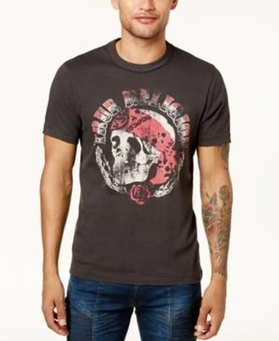 Shop True Religion Men's Immortal Skull Logo-print T-shirt In Washed Black