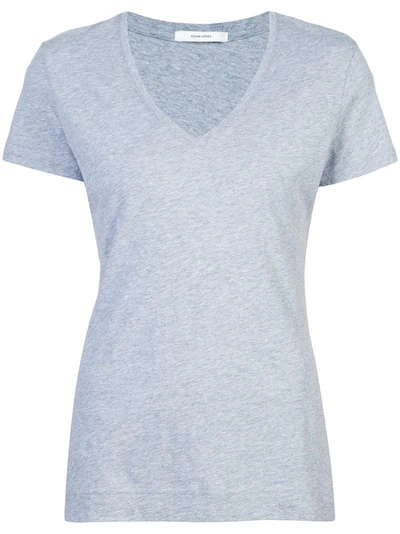 Shop Adam Lippes V-neck T-shirt In Grey