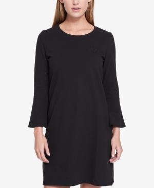 tommy hilfiger black dress with bell sleeves