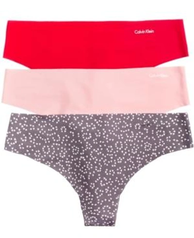 Shop Calvin Klein Women's Invisibles 3-pack Thong Underwear Qd3558 In Multi