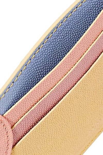 Shop Roksanda Color-block Textured-leather Cardholder In Pastel Yellow