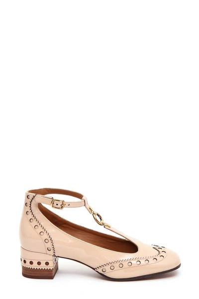 Shop Chloé Perry Pump In Beige