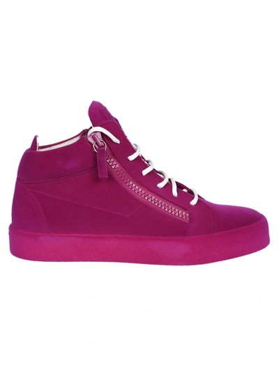 Shop Giuseppe Zanotti The Unfinished Hi-top Sneakers In Fuxia