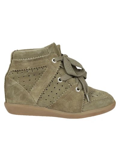 Shop Isabel Marant Bobby Hi-top Sneakers In Taupe