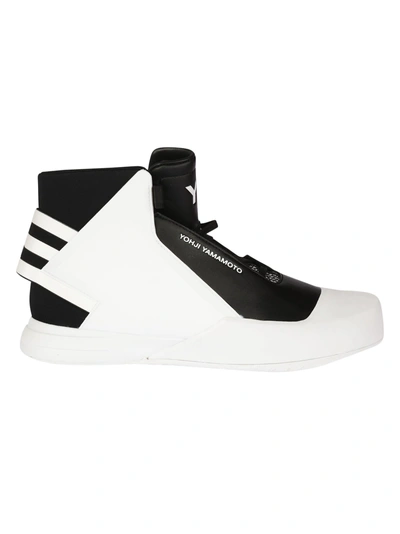 Shop Y-3 Contrast Sneakers In Nero-bianco