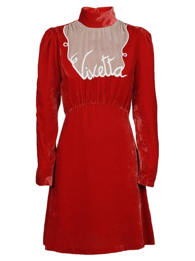 Shop Vivetta Embroidered Dress