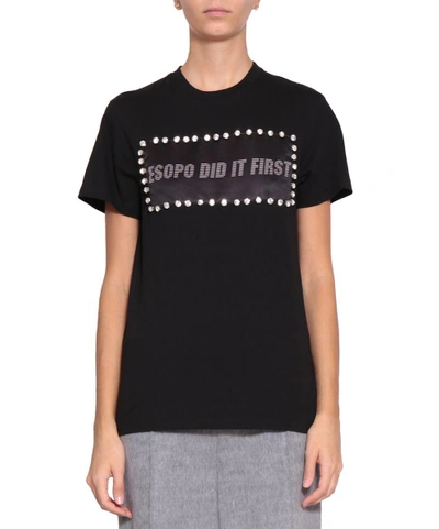 Shop Au Jour Le Jour Cotton T-shirt In Nero