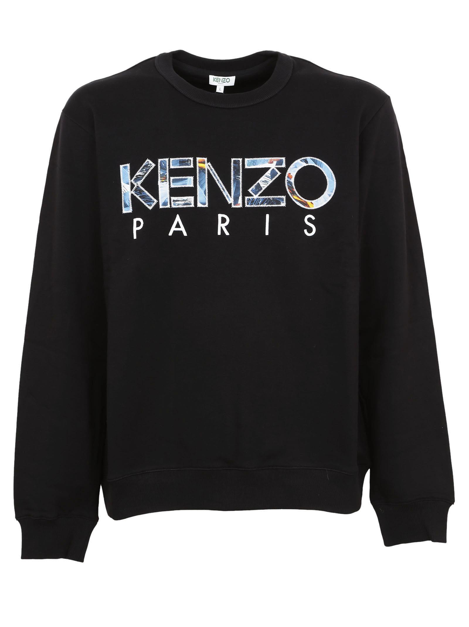 Kenzo Logo Sweatshirt In Nero | ModeSens