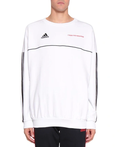 Gosha Rubchinskiy Adidas Cotton Sweatshirt In Bianco | ModeSens