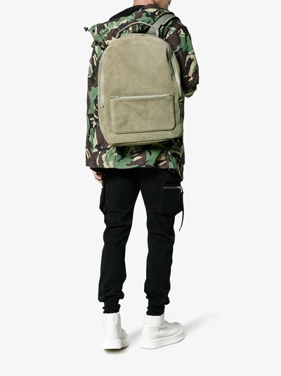 Shop Yeezy Beige  Suede Backpack In Grey