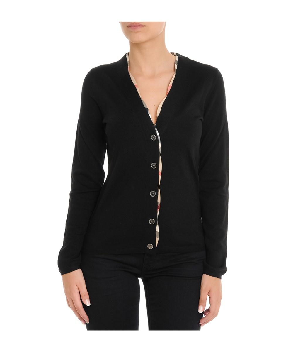 Burberry Women's Black Wool Cardigan 