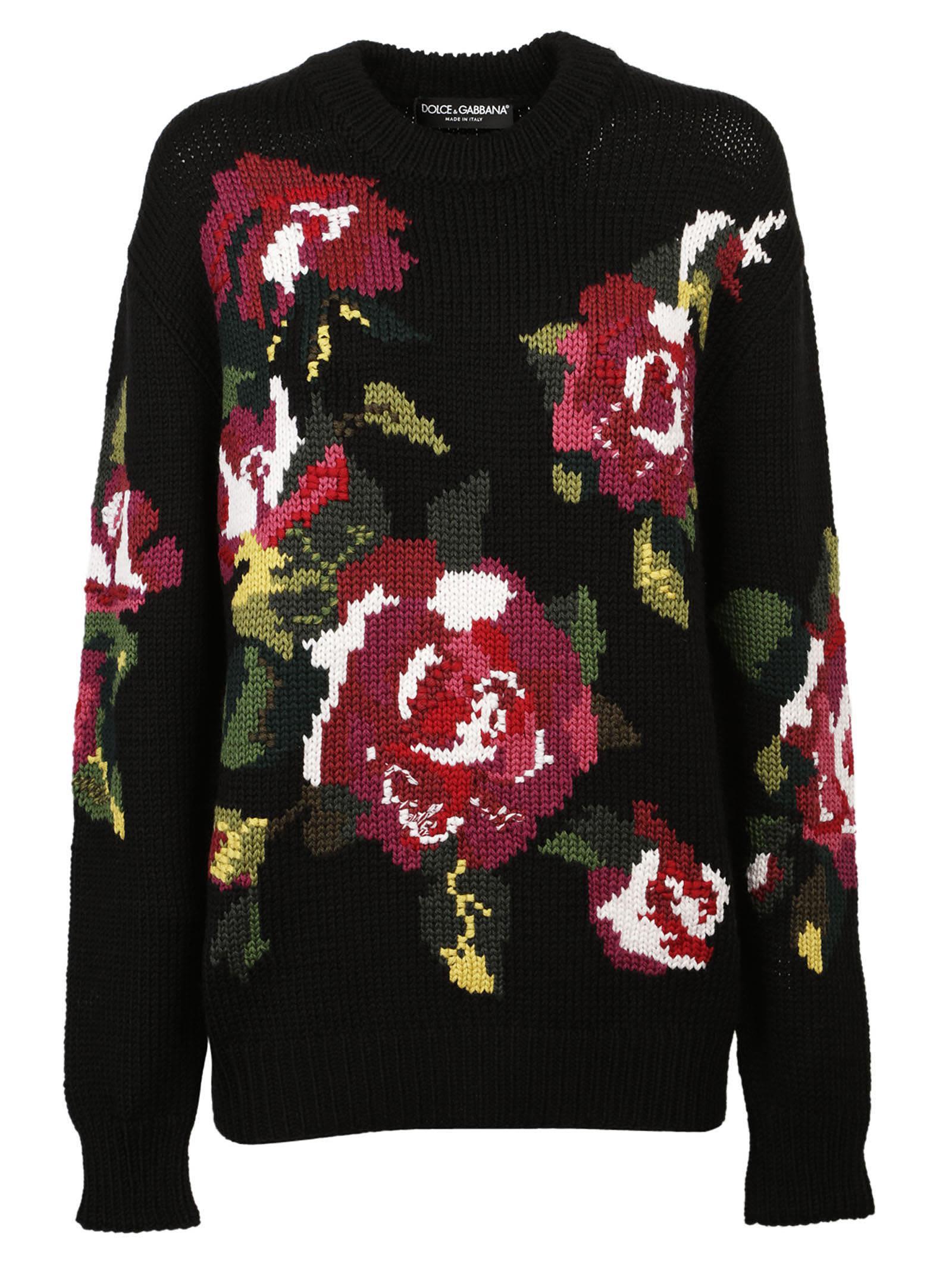 Dolce & Gabbana Oversized Intarsia Wool And Cashmere-blend Sweater In ...