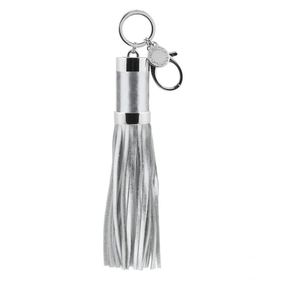 Shop Rebecca Minkoff Power Tassel Keychain In Silver