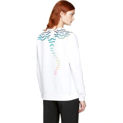 Shop Kenzo White Limited Edition Geo Rainbow Sweatshirt In 01white