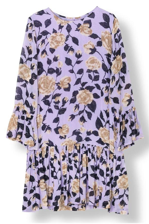 ganni purple dress