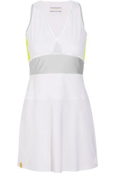 Shop Monreal London Woman Action Stretch-jersey Tennis Dress White
