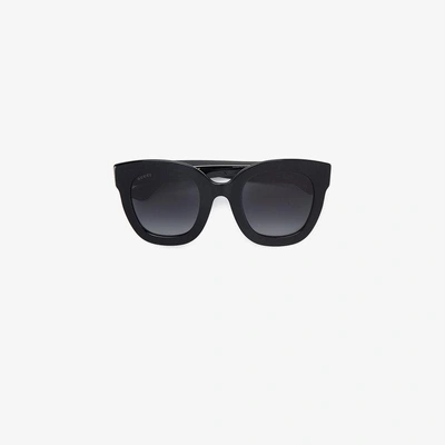 Shop Gucci Eyewear Black Sunglasses With Stars