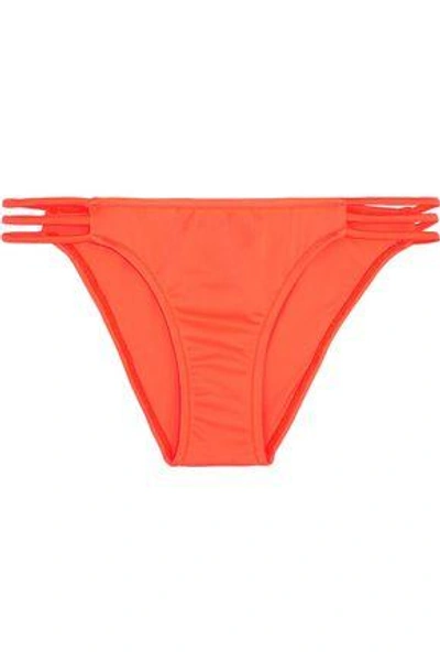 Shop Melissa Odabash Bali Cutout Low-rise Bikini Briefs In Bright Orange