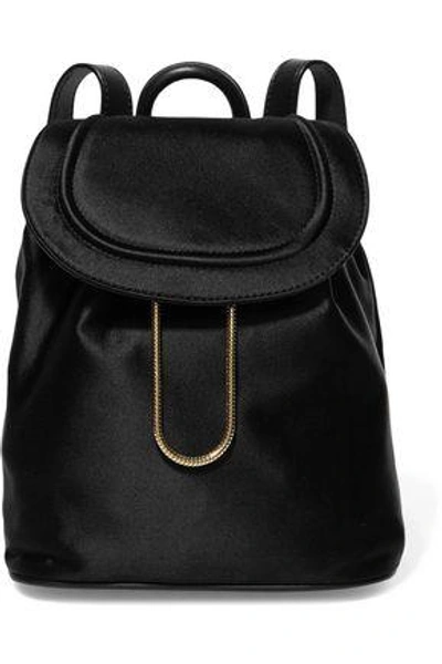 Shop Diane Von Furstenberg Woman Satin Backpack Black