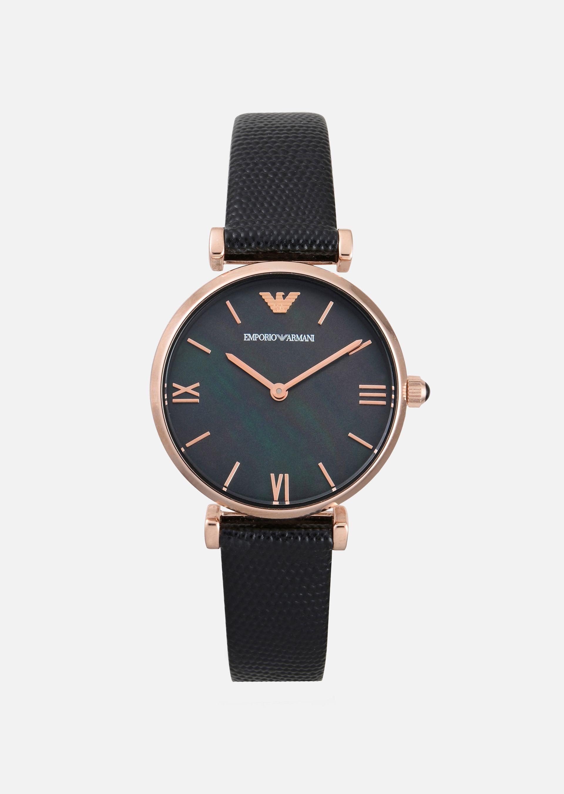 emporio armani black leather watch,OFF 62%,www.concordehotels.com.tr