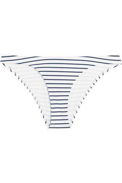 Shop Melissa Odabash Woman Sumatra Striped Bikini Briefs Navy