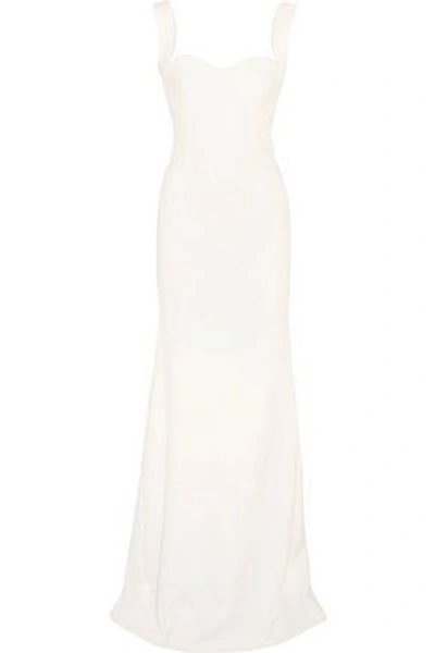 Shop Victoria Beckham Crepe Gown In White