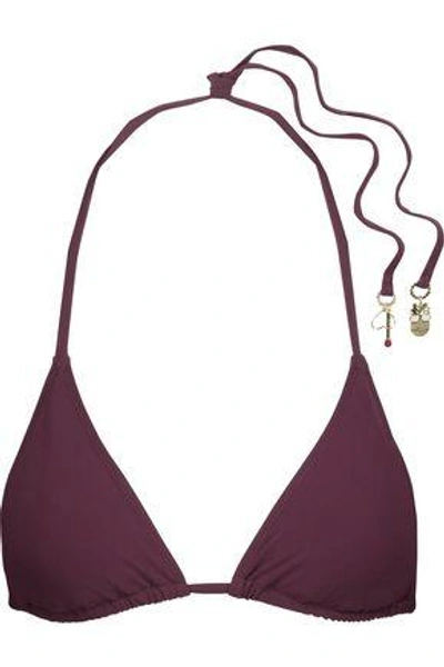 Shop Stella Mccartney Woman Triangle Bikini Top Grape